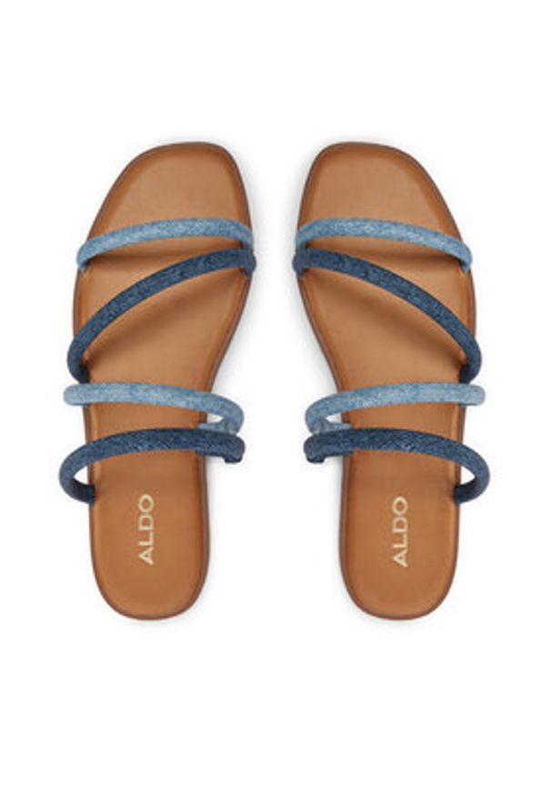 Aldo Klapki Stila 13734351 Niebieski. Kolor: niebieski. Materiał: skóra