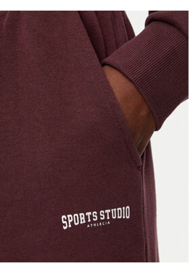 Athlecia Spodnie dresowe Giannis W Sweat EA243382 Bordowy Regular Fit. Kolor: czerwony. Materiał: syntetyk