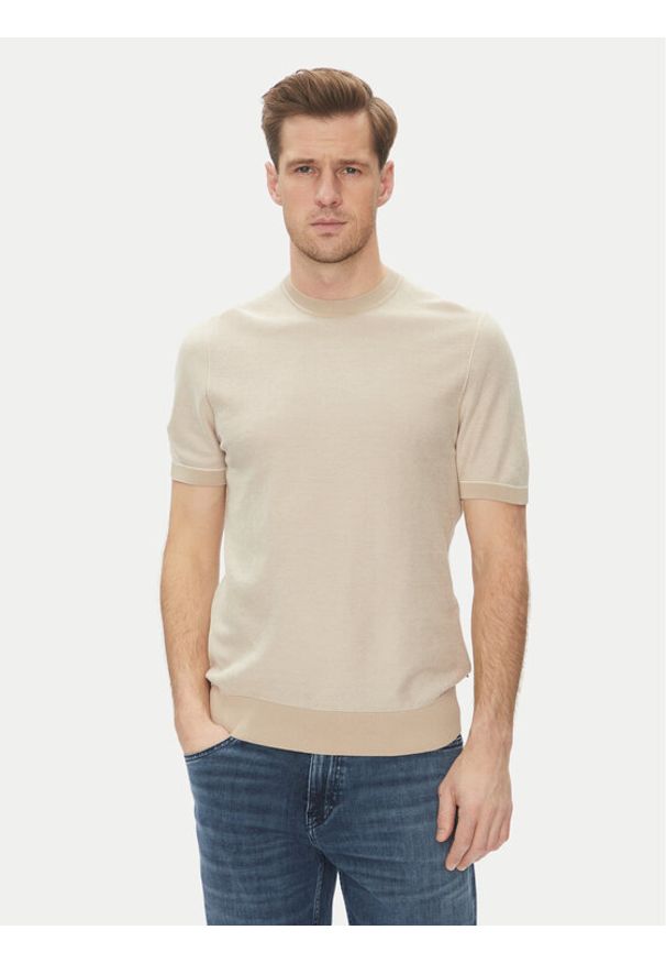 BOSS T-Shirt Jianfranco 50537642 Biały Regular Fit. Kolor: biały. Materiał: bawełna