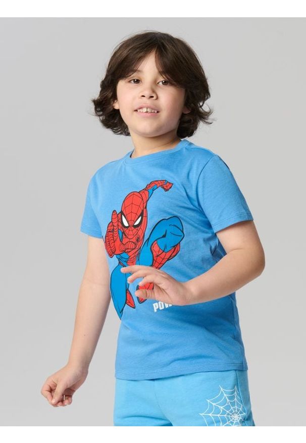 Sinsay - Bawełniane koszulki z krótkim rękawem Spider-Man 2 pack - wielobarwny. Materiał: bawełna. Długość rękawa: krótki rękaw. Długość: krótkie