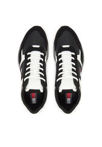 Tommy Jeans Sneakersy Tjm Runner Casual EM0EM01590 Czarny. Okazja: na co dzień. Kolor: czarny. Materiał: materiał #4