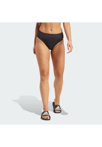 Adidas - Dół Bikini Iconisea Mid-Waist. Kolor: czarny, biały, wielokolorowy. Materiał: materiał