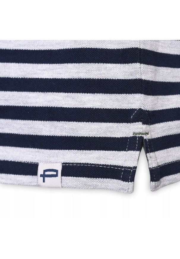 Męska, Bawełniana Koszulka Polo - Pako Jeans - Zielone Akcenty, Paski. Okazja: na co dzień. Typ kołnierza: polo. Kolor: wielokolorowy. Materiał: bawełna, wiskoza. Wzór: prążki, paski. Styl: casual