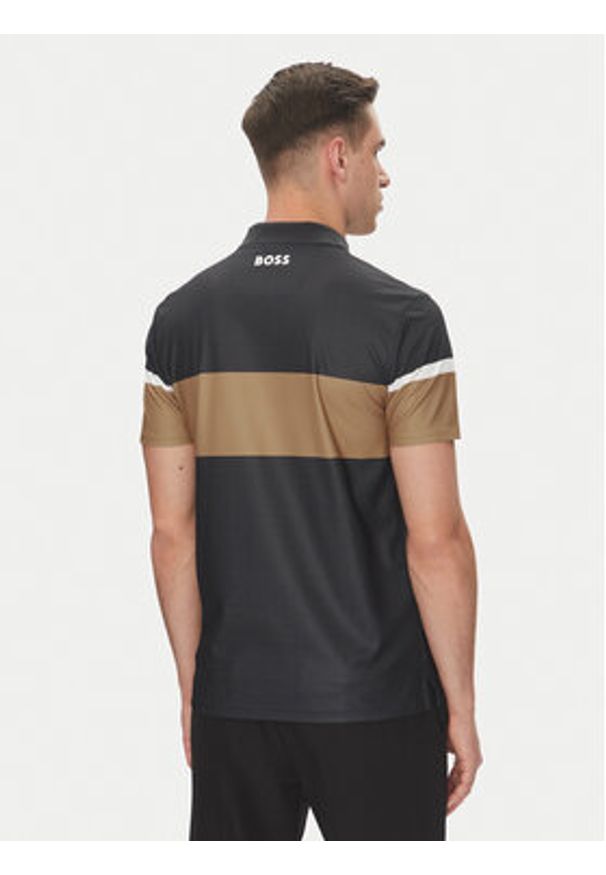 BOSS Polo Paddy The Open 25 50548813 Czarny Regular Fit. Typ kołnierza: polo. Kolor: czarny. Materiał: syntetyk