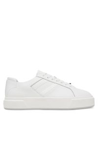 Calvin Klein Sneakersy Basket Cups Lace Up Logo Tape YW0YW02007 Biały. Kolor: biały. Materiał: skóra