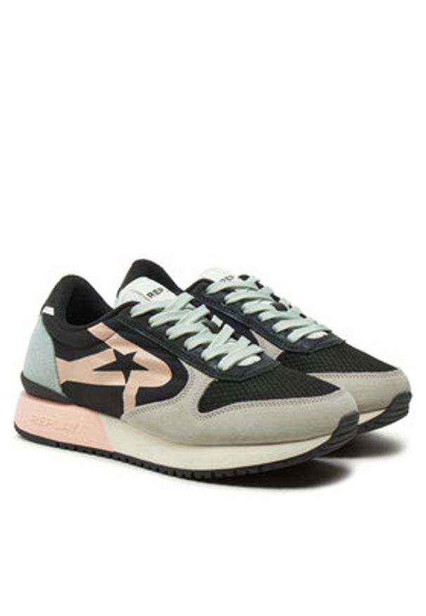 Replay - REPLAY Sneakersy GWS9O.000.C0003T Czarny. Kolor: czarny. Materiał: skóra, zamsz
