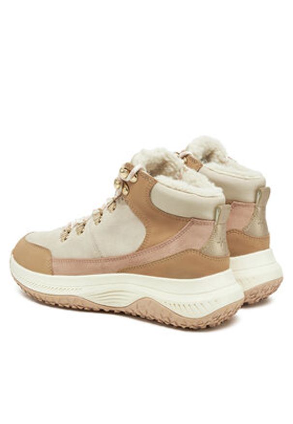 Geox Sneakersy D Oliviera + Grip D36VNC 02232 C5322 Beżowy. Kolor: beżowy. Materiał: skóra, nubuk