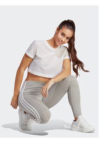 Adidas - adidas Legginsy Essentials 3-Stripes High-Waisted Single Jersey Leggings IC7152 Szary. Kolor: szary. Materiał: jersey, bawełna #3