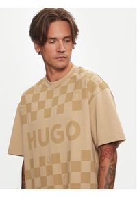 Hugo T-Shirt Narliparo 50517942 Beżowy Loose Fit. Kolor: beżowy. Materiał: bawełna #5