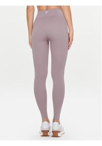 Guess Legginsy Rib-Seamless V4RB00 Z3CC0 Fioletowy Slim Fit. Kolor: fioletowy. Materiał: syntetyk