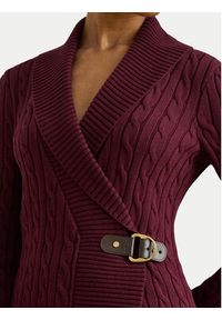 Lauren Ralph Lauren - LAUREN RALPH LAUREN Sweter 200808258027 Bordowy Relaxed Fit. Kolor: czerwony. Materiał: bawełna #3