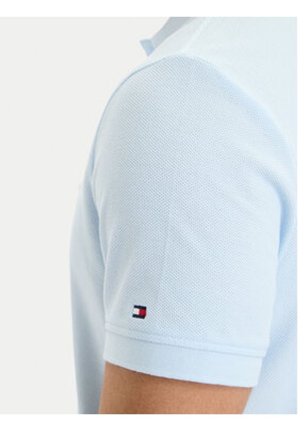 TOMMY HILFIGER - Tommy Hilfiger Polo MW0MW43046 Niebieski jasny Regular Fit. Typ kołnierza: polo. Kolor: niebieski. Materiał: bawełna