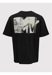 Only & Sons T-Shirt MTV 22022779 Czarny Relaxed Fit. Kolor: czarny. Materiał: bawełna #7