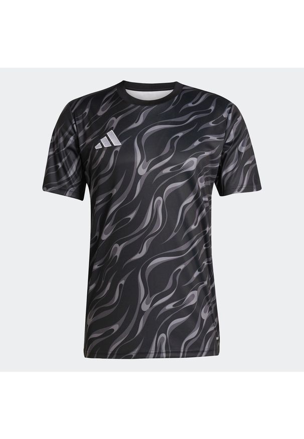 Adidas - Koszulka piłkarska ADIDAS treningowa. Kolor: wielokolorowy, czarny, szary. Sport: piłka nożna