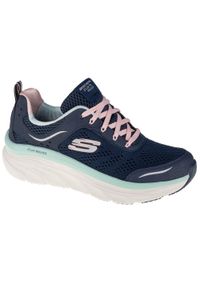 skechers - Buty sportowe Sneakersy damskie, Skechers D'Lux Walker. Kolor: niebieski, wielokolorowy. Sport: turystyka piesza