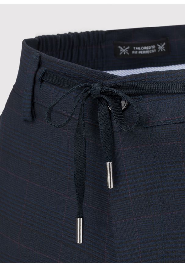 Pako Lorente - PAKO LORENTE – Męskie spodnie w kolorze granatowym w kratę. Kolor: niebieski