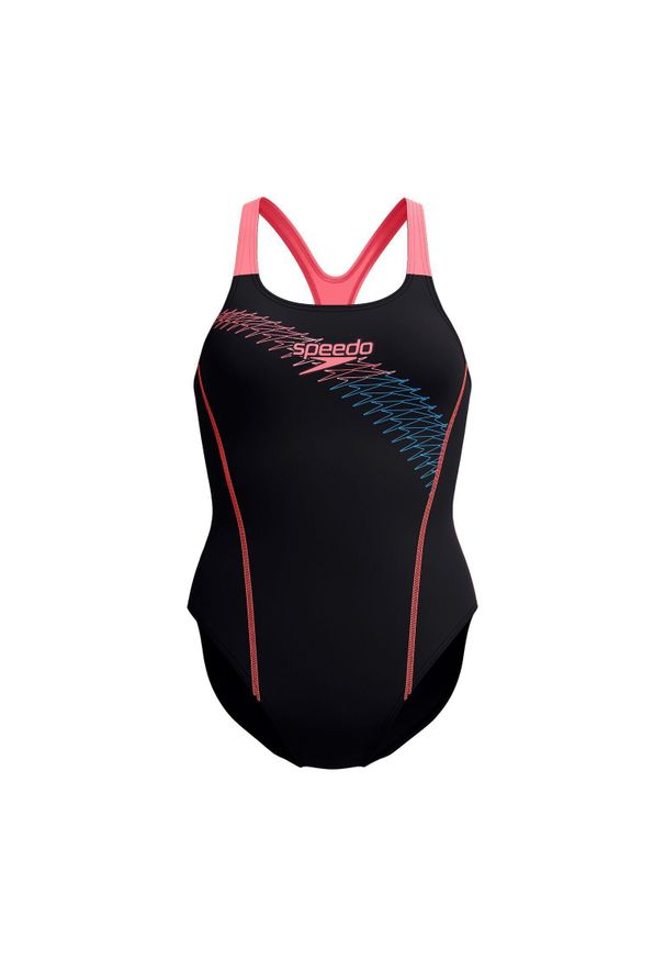 Damski kostium kąpielowy 1-częściowy Speedo Eco Medley Logo Medalist. Kolor: czarny