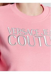 Versace Jeans Couture Bluza Logo 73HAIT01 Różowy Regular Fit. Typ kołnierza: kołnierzyk włoski. Kolor: różowy. Materiał: bawełna