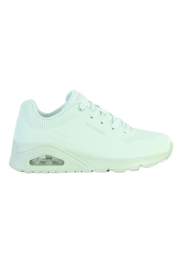 skechers - Buty do chodzenia damskie Skechers Uno Frosty Kicks. Zapięcie: sznurówki. Kolor: biały, wielokolorowy, zielony. Materiał: materiał, syntetyk, tkanina. Szerokość cholewki: normalna. Sport: turystyka piesza