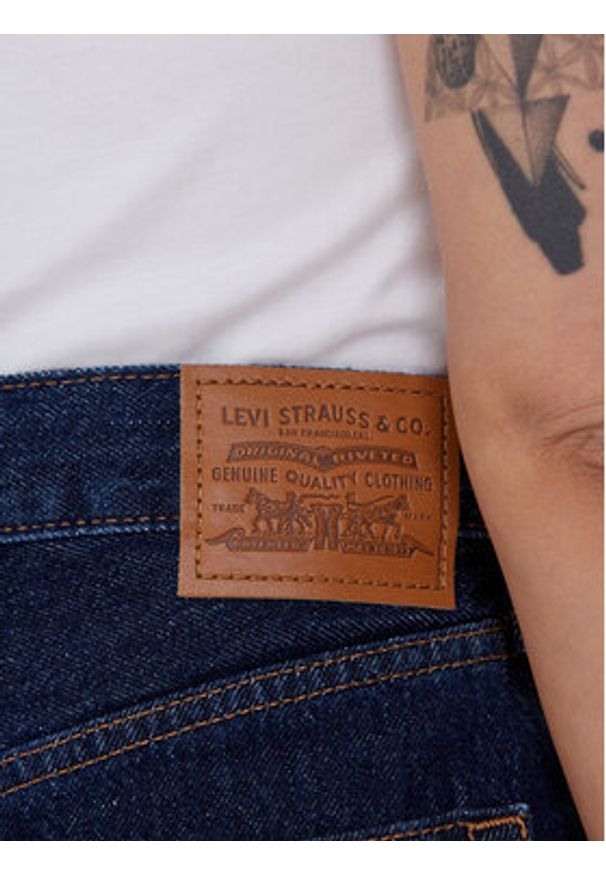 Levi's® Jeansy Ribcage A6081-0019 Granatowy Wide Leg. Kolor: niebieski