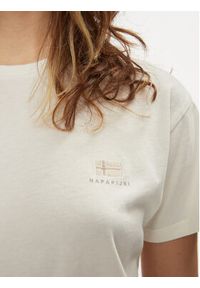 Napapijri T-Shirt S-Nina NP0A4H87 Biały Regular Fit. Kolor: biały. Materiał: bawełna