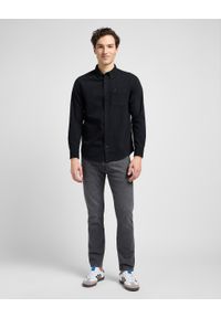 Lee - MESKA KOSZULA LEE BUTTON DOWN BLACK 112330674. Typ kołnierza: button down #4