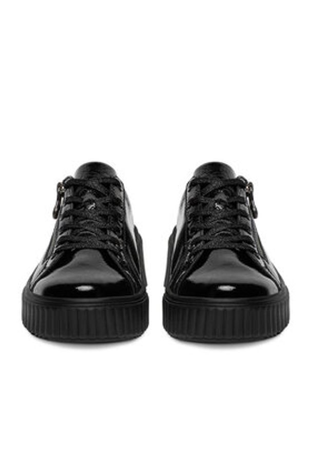 Rieker Sneakersy N2501-00 Czarny. Kolor: czarny. Materiał: skóra, lakier