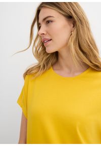 bonprix - Sukienka z dżerseju z kieszeniami. Kolor: żółty. Materiał: jersey #3