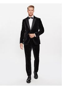 BOSS - Boss Spodnie garniturowe H-Genius-Tux-231 50484723 Czarny Slim Fit. Kolor: czarny. Materiał: bawełna