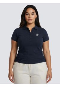 Big-Star - Koszulka damska polo w prążek granatowa Rella 403. Okazja: na spacer, na spotkanie biznesowe, do pracy. Typ kołnierza: polo. Kolor: niebieski. Materiał: dzianina, denim, prążkowany. Wzór: prążki. Styl: biznesowy, klasyczny, sportowy #7