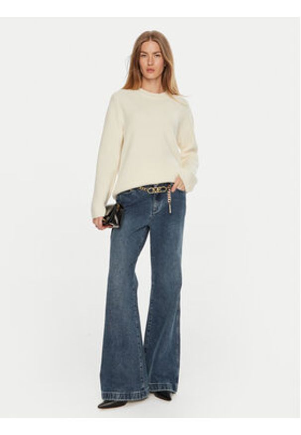 MICHAEL Michael Kors Sweter MF460YPF2G Écru Relaxed Fit. Materiał: wełna