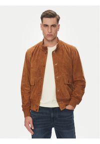 Serge Pariente Kurtka skórzana Starter Vs Brązowy Regular Fit. Kolor: brązowy. Materiał: skóra #1