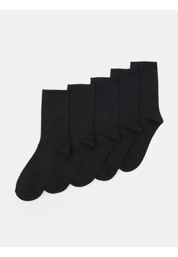 Sinsay - Skarpetki basic 5 pack - czarny. Kolor: czarny