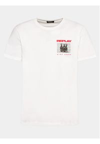 Replay T-Shirt M6766.000.22662 Biały Regular Fit. Kolor: biały. Materiał: bawełna #5