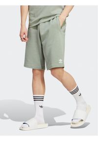 Adidas - adidas Szorty sportowe Essentials+ Made With Hemp Shorts HR2964 Zielony Regular Fit. Kolor: zielony. Materiał: bawełna. Styl: sportowy