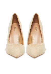 DeeZee Szpilki AS2288-11A Beżowy. Kolor: beżowy. Materiał: skóra. Obcas: na szpilce #6