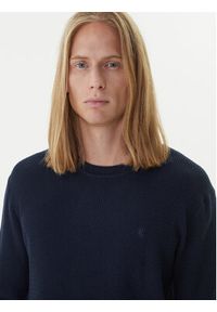 Calvin Klein Sweter LV04LB327G Granatowy Regular Fit. Kolor: niebieski. Materiał: bawełna #4