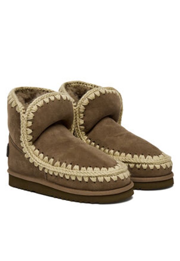 Mou Śniegowce MU.FW101050A Szary. Kolor: szary. Materiał: skóra, zamsz