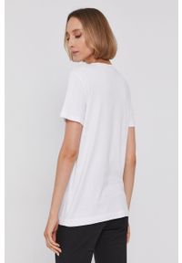 DKNY - Dkny - T-shirt. Okazja: na co dzień. Kolor: biały. Materiał: dzianina. Wzór: aplikacja. Styl: casual #4