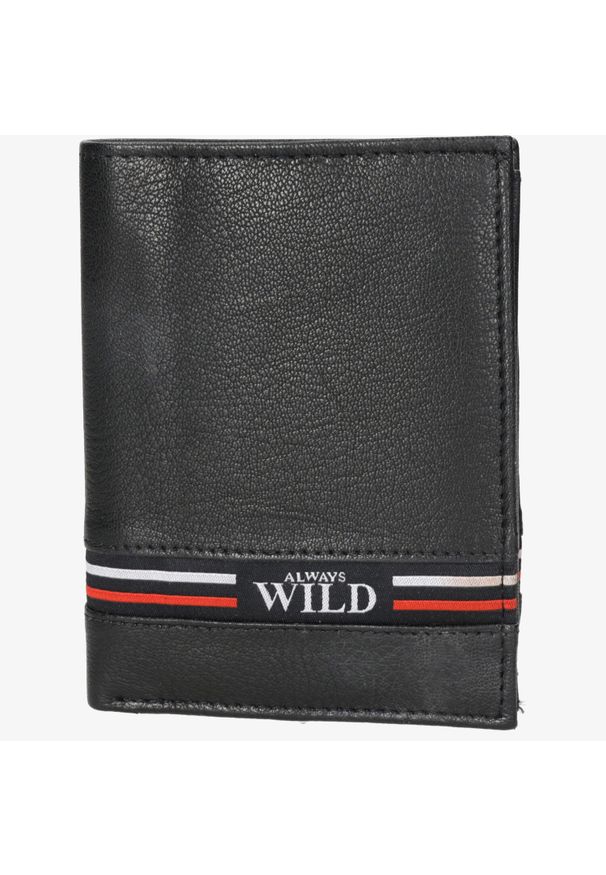 Cedar - Portfel męski wild czarny. Kolor: czarny
