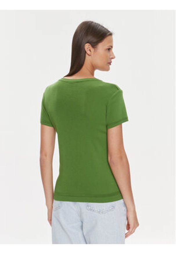 United Colors of Benetton - United Colors Of Benetton T-Shirt 1091D1M10 Zielony Regular Fit. Kolor: zielony. Materiał: bawełna