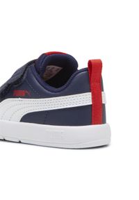Puma - Sneakersy dla małych dzieci Courtflex V3 PUMA Navy White Red Blue. Kolor: biały, czerwony, niebieski, wielokolorowy. Materiał: materiał, syntetyk