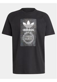 Adidas - adidas T-Shirt Camo Tongue IS0236 Czarny Regular Fit. Kolor: czarny. Materiał: bawełna #5