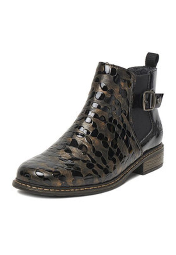 Rieker Botki CEO-Z4965-90 Czarny. Kolor: czarny. Materiał: skóra