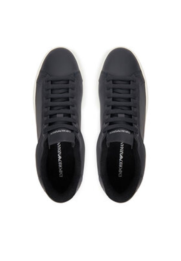 Emporio Armani Sneakersy EM003844 AF20004 U8139 Granatowy. Kolor: niebieski. Materiał: skóra