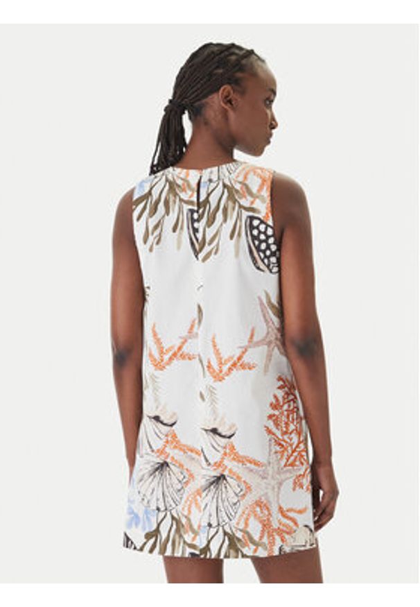 Marella Sukienka codzienna Sultano 2613221322 Biały Regular Fit. Okazja: na co dzień. Kolor: biały. Materiał: bawełna. Typ sukienki: proste. Styl: casual