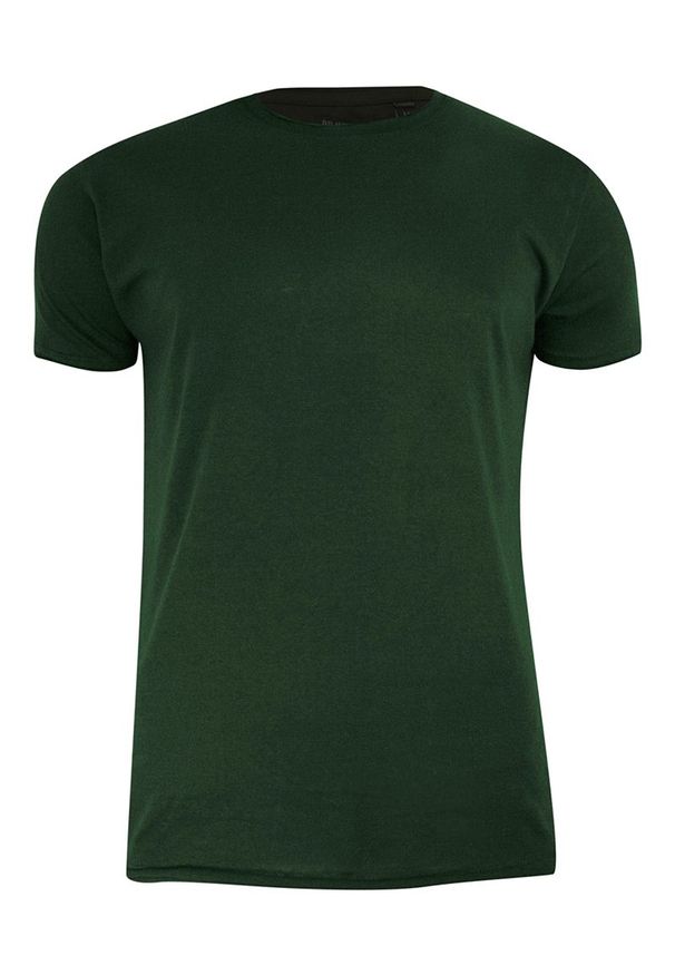 Brave Soul - T-Shirt (Koszulka) Zielony, Khaki Bez Nadruku, Okrągły Dekolt, Postrzępione Brzegi BRAVE SOUL- Męski. Okazja: na co dzień. Kolor: zielony, brązowy, wielokolorowy. Materiał: bawełna. Styl: casual