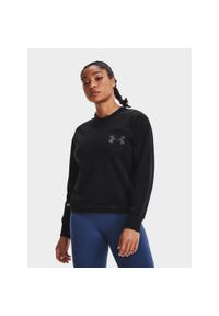 Under Armour - Bluza fitness damska UNDER ARMOUR RIval Fleece Logo. Kolor: czarny. Sport: fitness