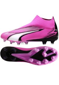 Buty Puma Ultra Match+ Ll FG/MG M 107759 01 różowe. Kolor: różowy. Materiał: materiał, syntetyk. Szerokość cholewki: normalna. Sport: piłka nożna #1