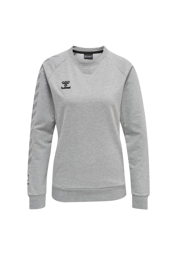 Damska bluza bawełniana Hummel Move Grid. Kolor: szary. Materiał: bawełna. Sport: fitness